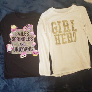 2 Glittery long sleeve shirt